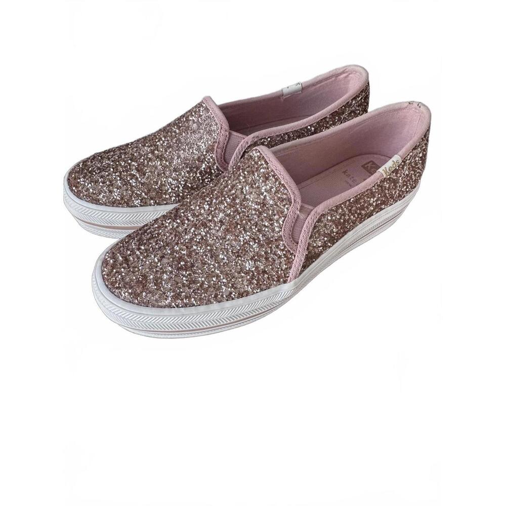 Sparkling Pink Slip-On Sneakers